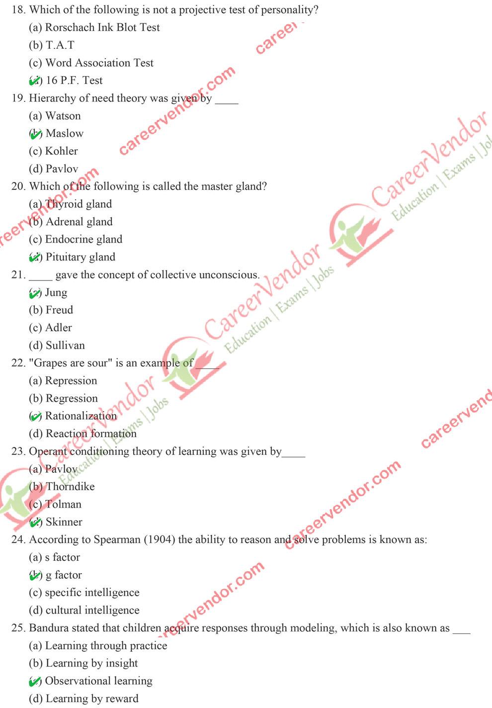 UPTET 2015 (Junior) Answer Key - Page 3