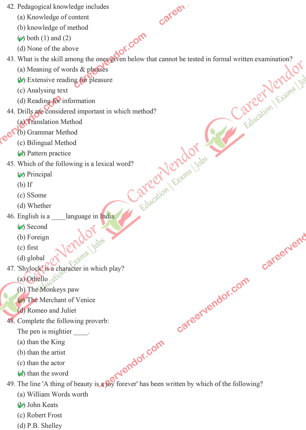 UPTET 2015 (Junior) Answer Key - Page 6