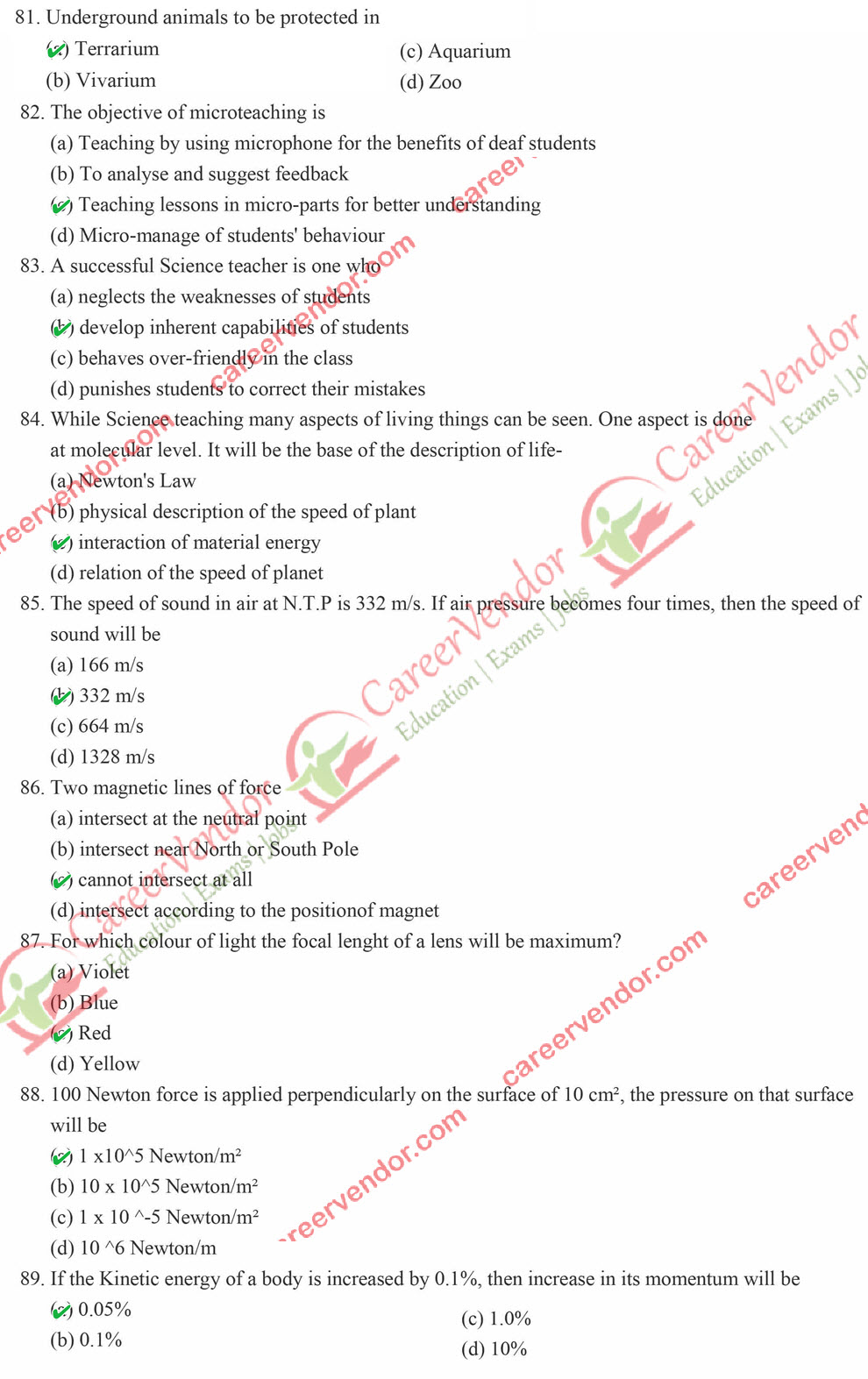 UPTET 2015 (Junior) Answer Key - Page 11