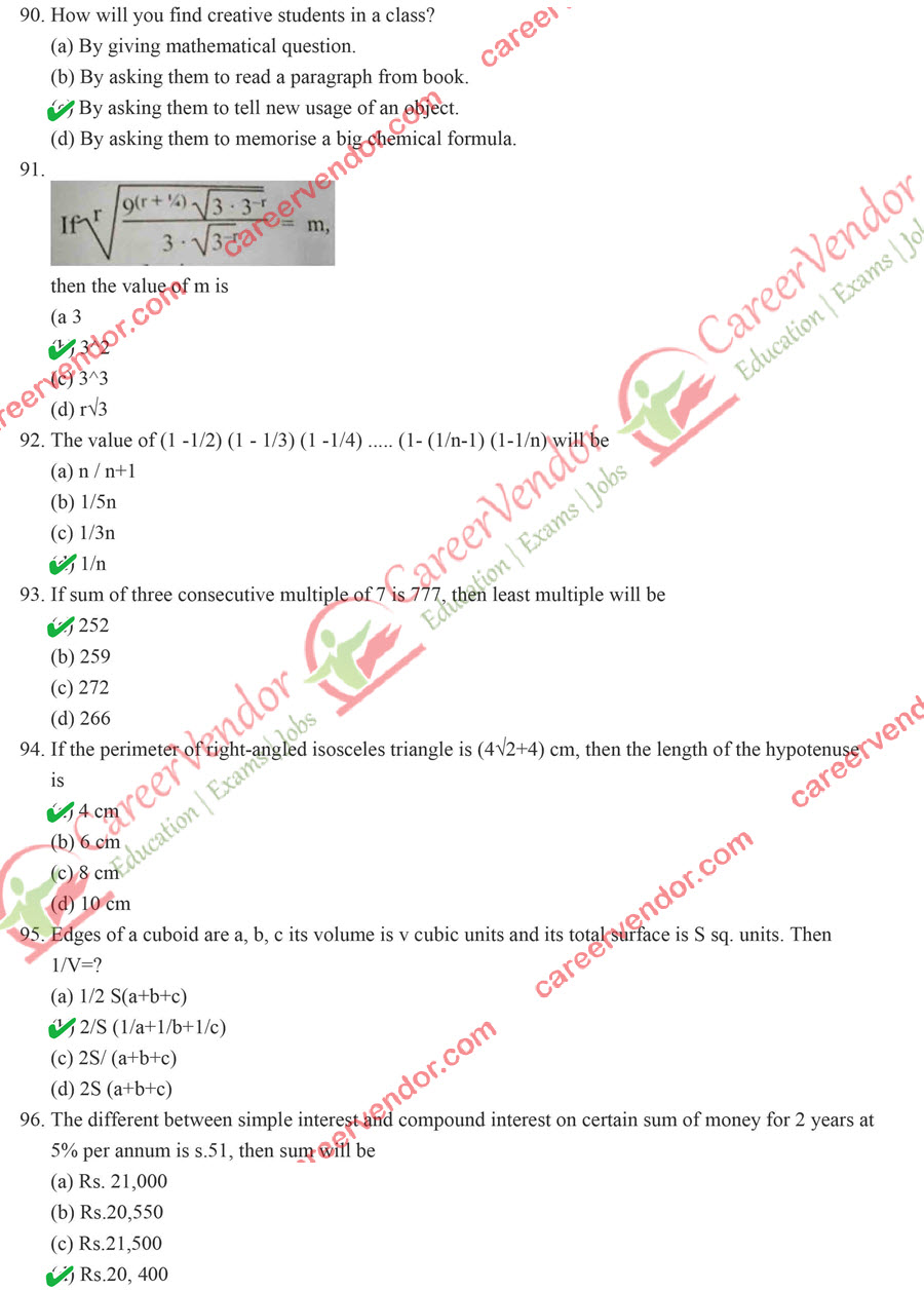 UPTET 2015 (Junior) Answer Key - Page 12