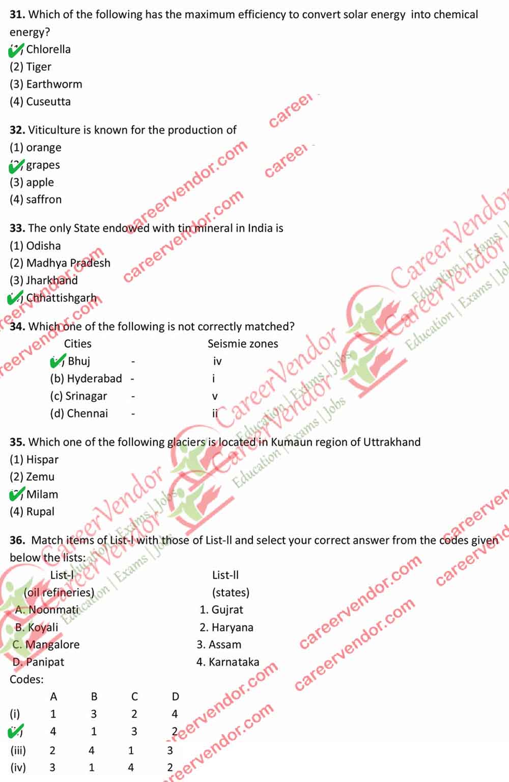 Revenue Inspector {Kanoongo} Answer - Page 05