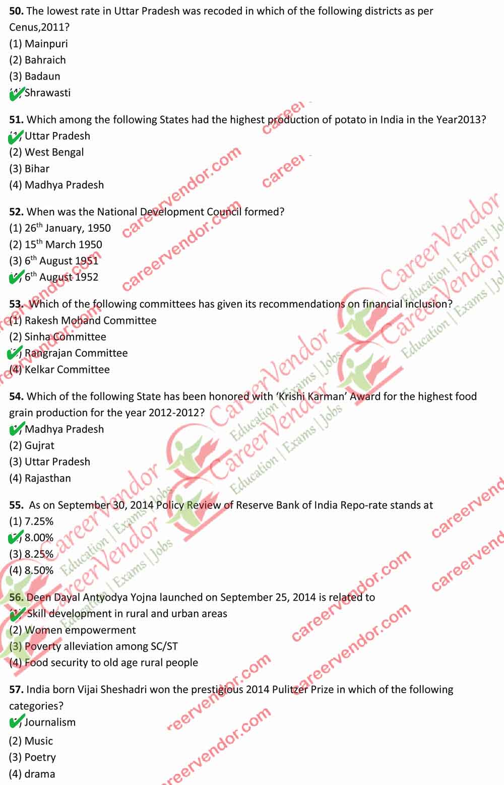 Revenue Inspector {Kanoongo} Answer - Page 08