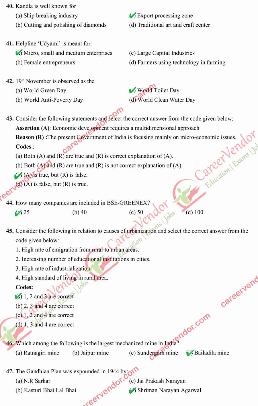 UPPSC Answer Key 2015 Pre - Page 6