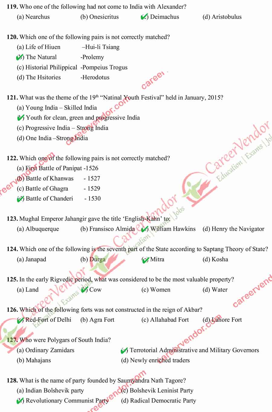 UPPSC Answer Key 2015 Pre - Page 14