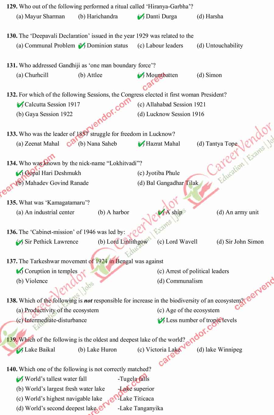 UPPSC Answer Key 2015 Pre - Page 15
