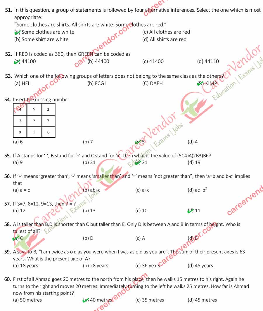 UPSSSC Junior Assistant 2015 answer key - Page 5